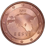 Estonia_1_euro_cent_primera_serie_2011