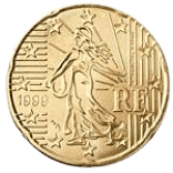 Francia_20_euro_cent_segunda_serie_2022